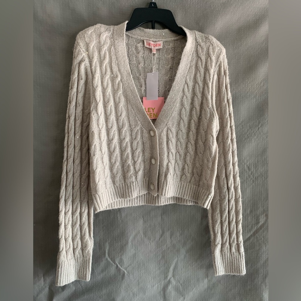 NWT! LEYDEN CABLE KNIT CARDIGAN
